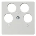 Płytka centralna do gniazda antenowego czterowyjściowego biały