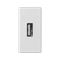 Płytka K45/2 złącza USB typ A żeńskie 22, 5x45mm + gniazdo, zaciski śrubowe, czysta biel