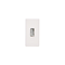 Płytka K45/2 złącza USB typ A żeńskie 22, 5x45mm + gniazdo, zaciski śrubowe, czysta biel