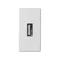 Płytka K45/2 złącza USB typ A żeńskie 22, 5x45mm + gniazdo, zaciski śrubowe, czysta biel
