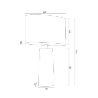 PRATO Lampa stołowa 50cm 60W E27 IP20 różowa