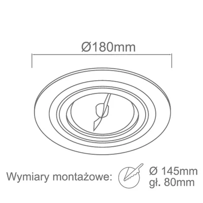 Puro Nero Lampa wpuszczana czarna