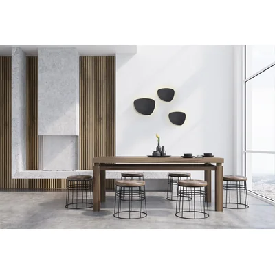 PUZZLE Lampa ścienna 19,8cm czarna