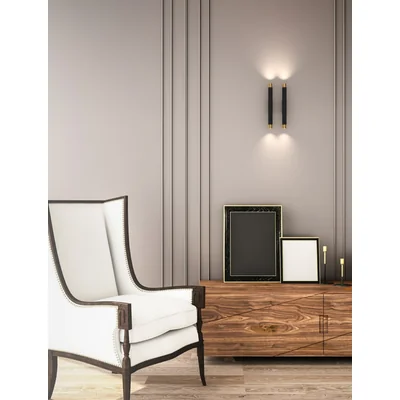 Q PARETTE BIANCO/ROSE GOLD Lampa ścienna biały-różowe złoto