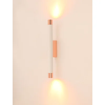 Q PARETTE BIANCO/ROSE GOLD Lampa ścienna biały-różowe złoto