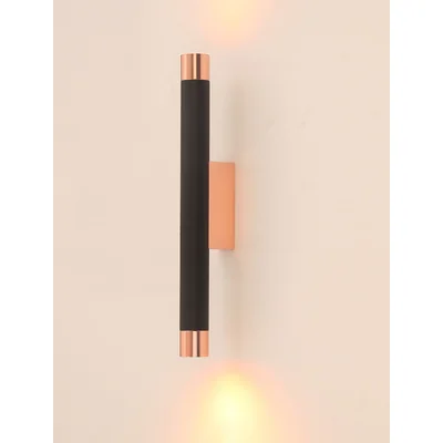 Q PARETTE NERO/GOLD Lampa ścienna czarny-różowe złoto