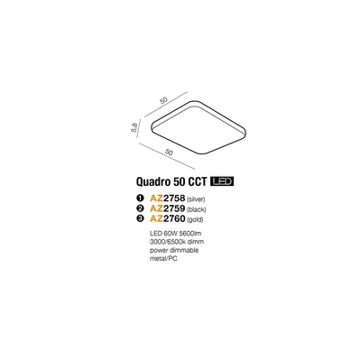 QUADRO 50 Lampa sufitowa czarna