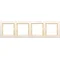 Ramka czterokrotna kremowa, fiorena