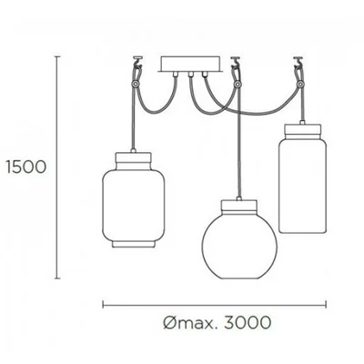 RAW Lampa wisząca multikolor