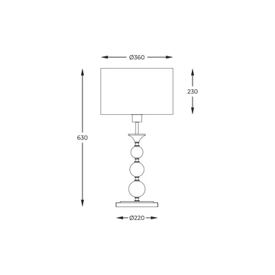 REA II Lampa stołowa E27 IP20 złota z czarnym abażurem