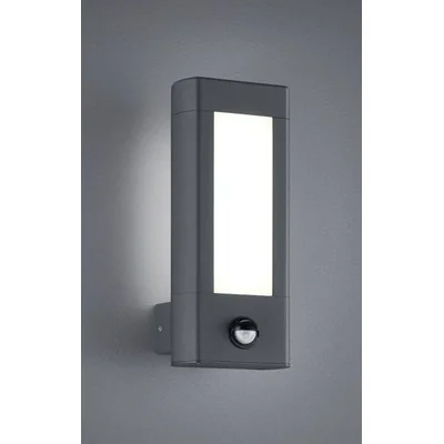 RHINE Lampa zewnętrzna ścienna 2x4,5W 2x600lm 3000K antracytowa z czujnikiem ruchu