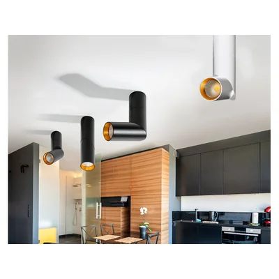 SANTOS Lampa ścienno-sufitowa czarna