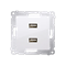 SIMON 54 Ładowarka USB podwójna biała