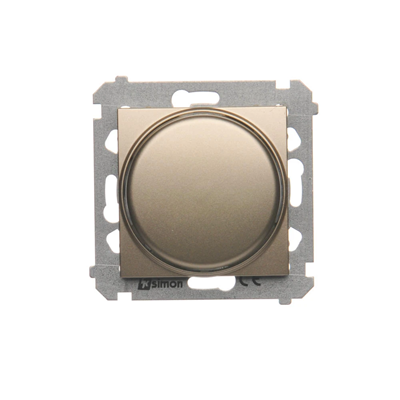 SIMON 54 Ściemniacz obrotowy do LED ściemnialnych (moduł) 230V 5-250W złoty mat
