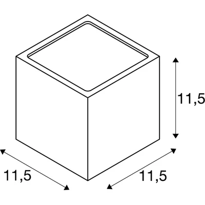 Sitra CUBE lampa ścienna biały GX53 max. 9W