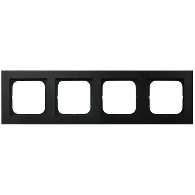 SONATA Ramka poczwórna czarny metalik
