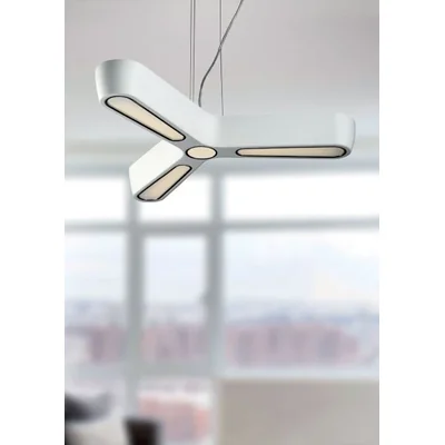 Star Lampa wisząca ekspozycyjna biała z pilotem