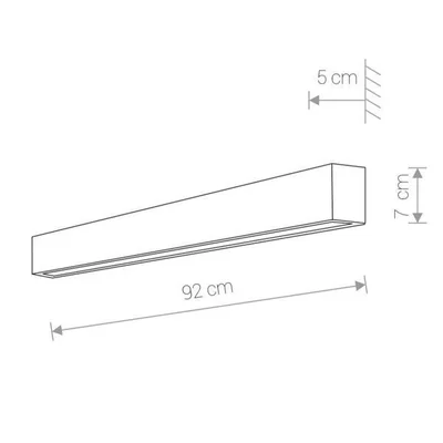 STRAIGHT WALL LED SILVER S