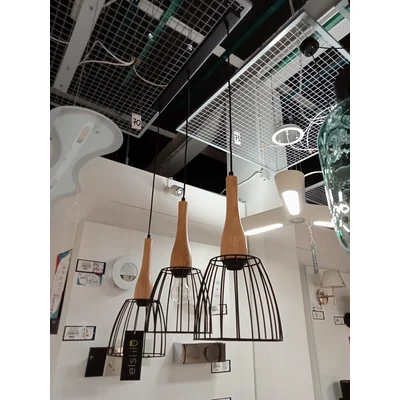 TERATA 3 Lampa wisząca czarna