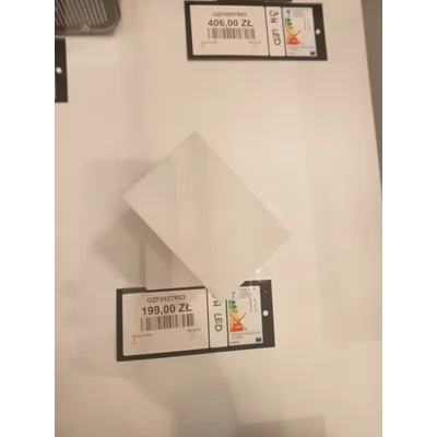 TIBER Lampa ścienna ekspozycyjna biała