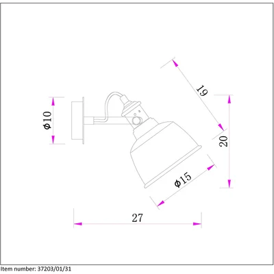 TJOLL Lampa ścienna biała