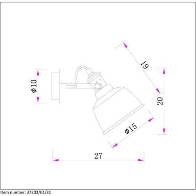 TJOLL Lampa ścienna ekspozycyjna biała