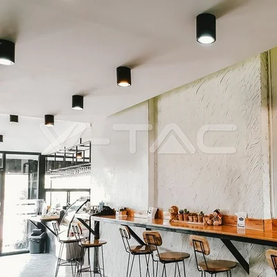 TUBA Lampa sufitowa spot 10cm GU10 IP20 czarny