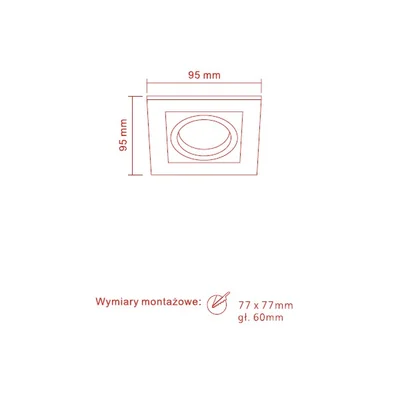 VENTO CROMO Lampa wpuszczana chrom