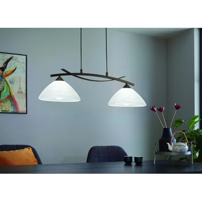 VINOVO Lampa wisząca listwa podwójna ciemny brąz