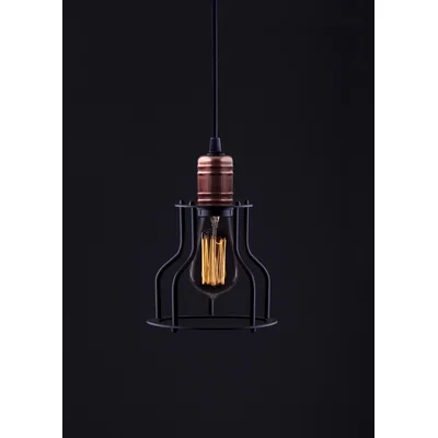 WORKSHOP Lampa wisząca 15 cm czarna